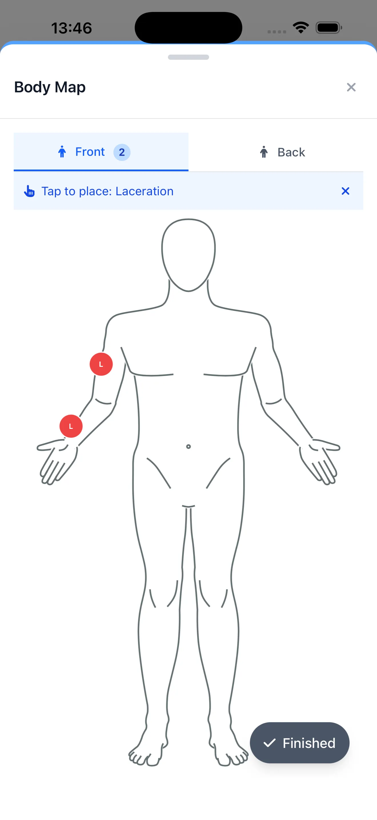 Interactive Body Map