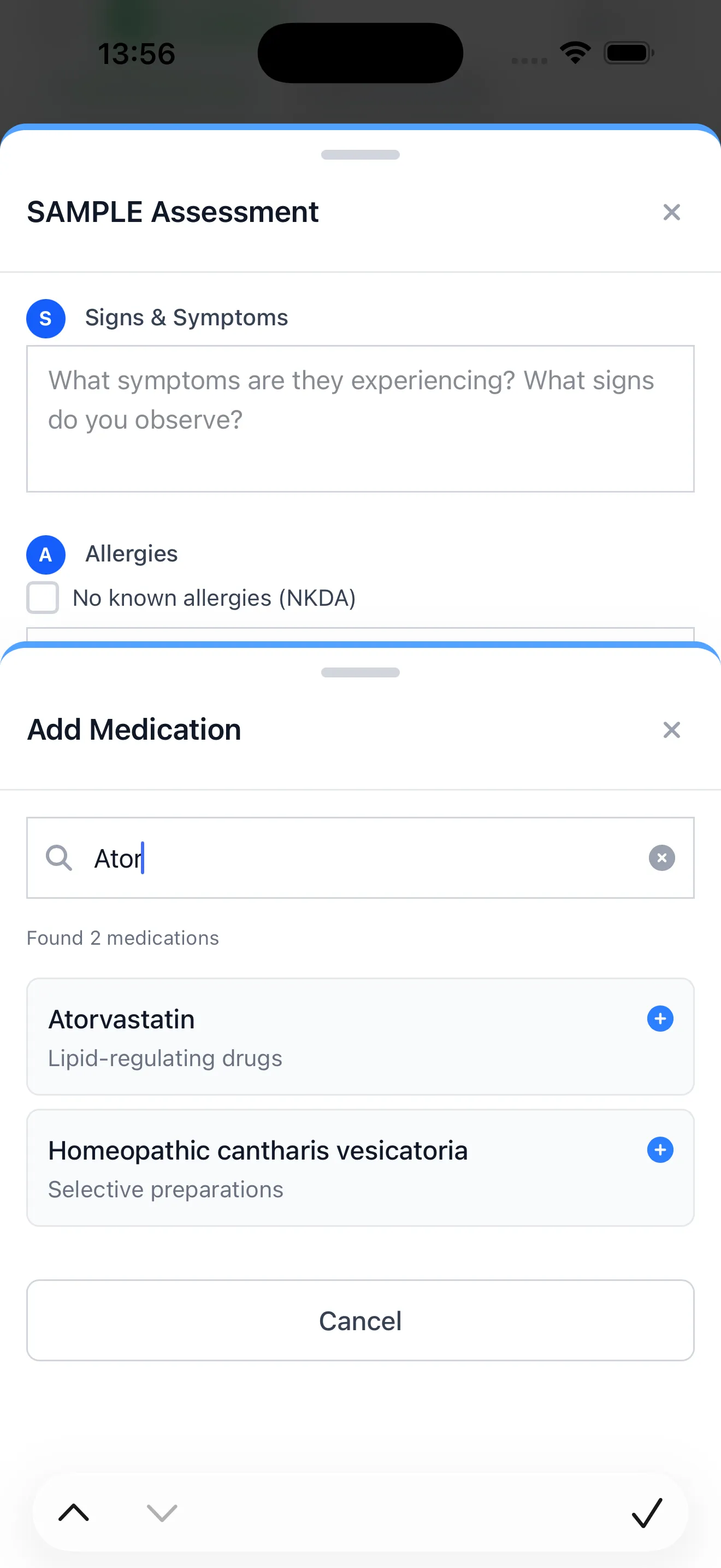 SAMPLE medication search