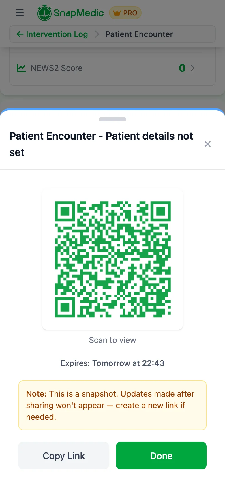 Handover tool screenshot