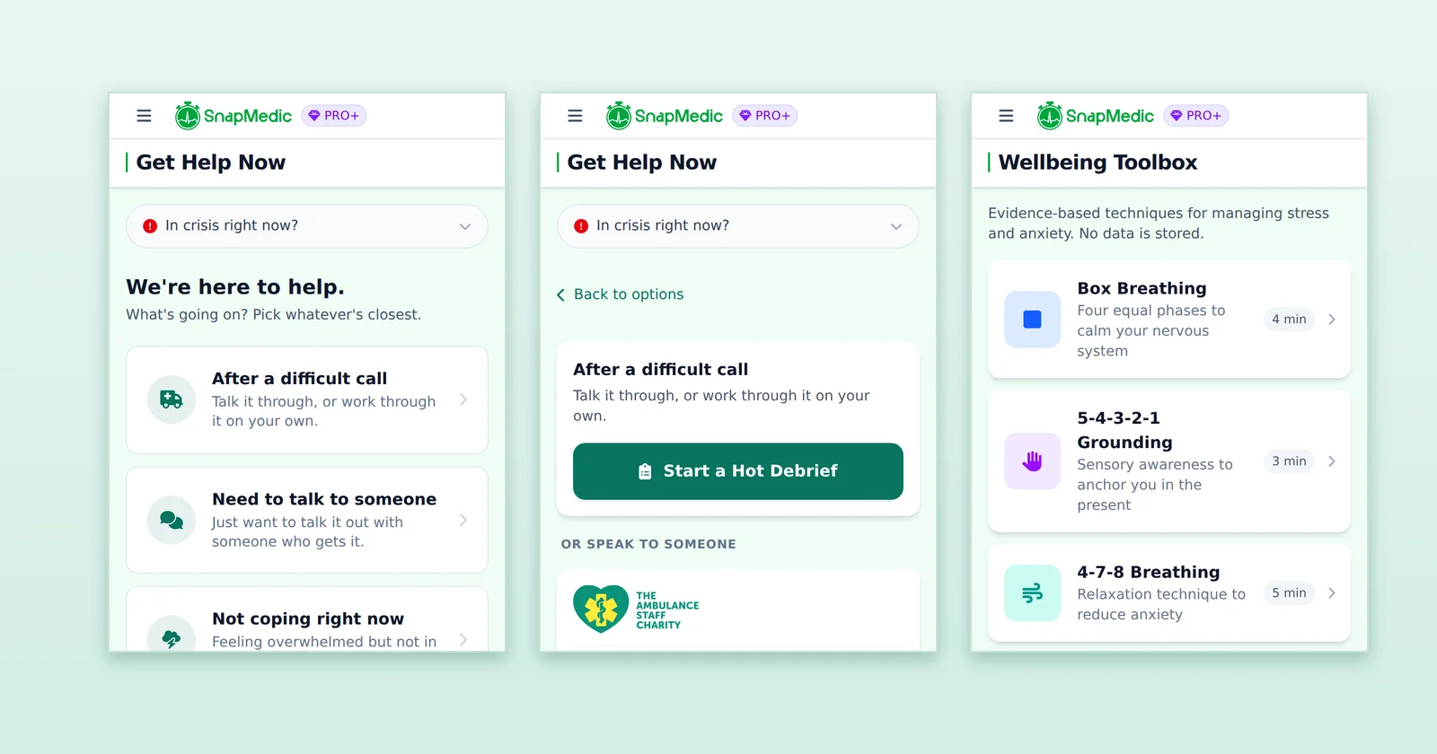 Wellbeing Support, With TASC, in SnapMedic