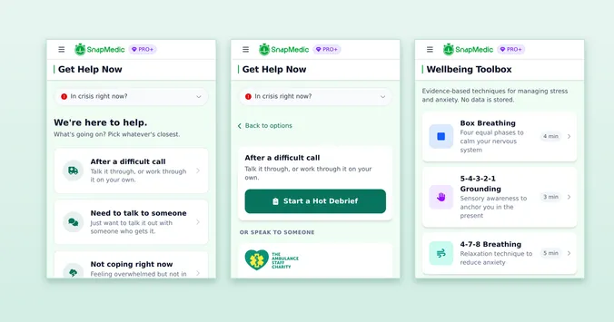 Wellbeing Support, With TASC, in SnapMedic