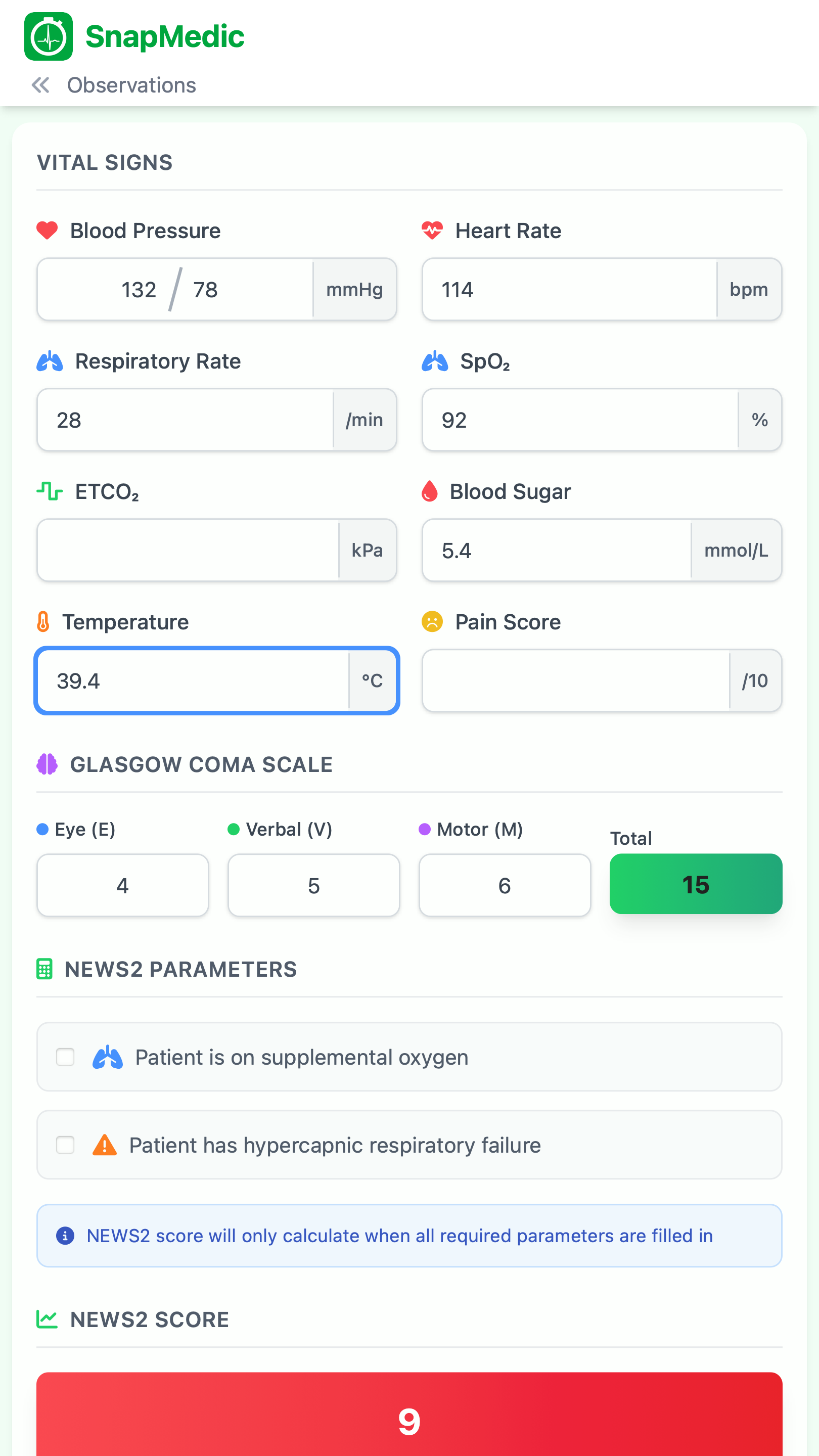 Assessment tools interface