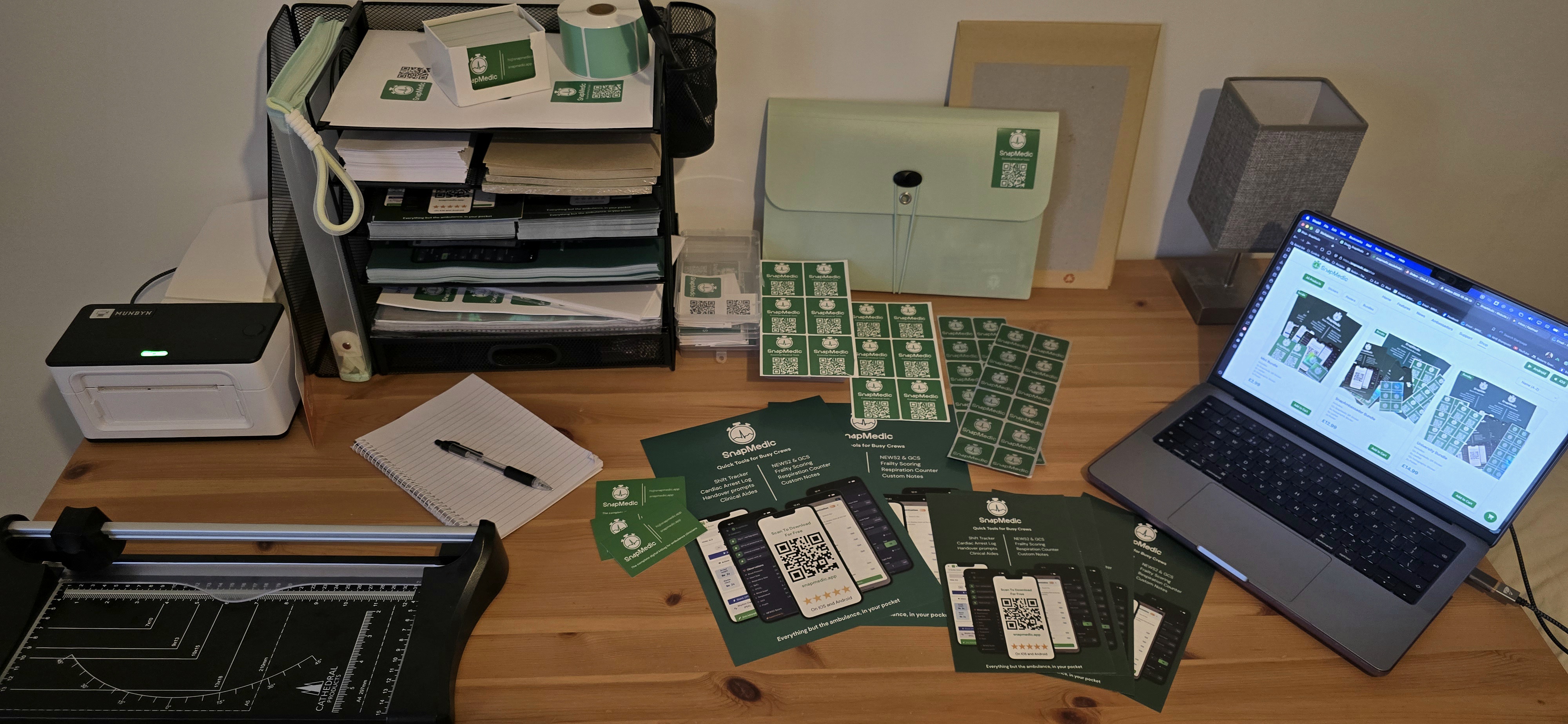 My spare room turned into a makeshift warehouse for stickers and posters!