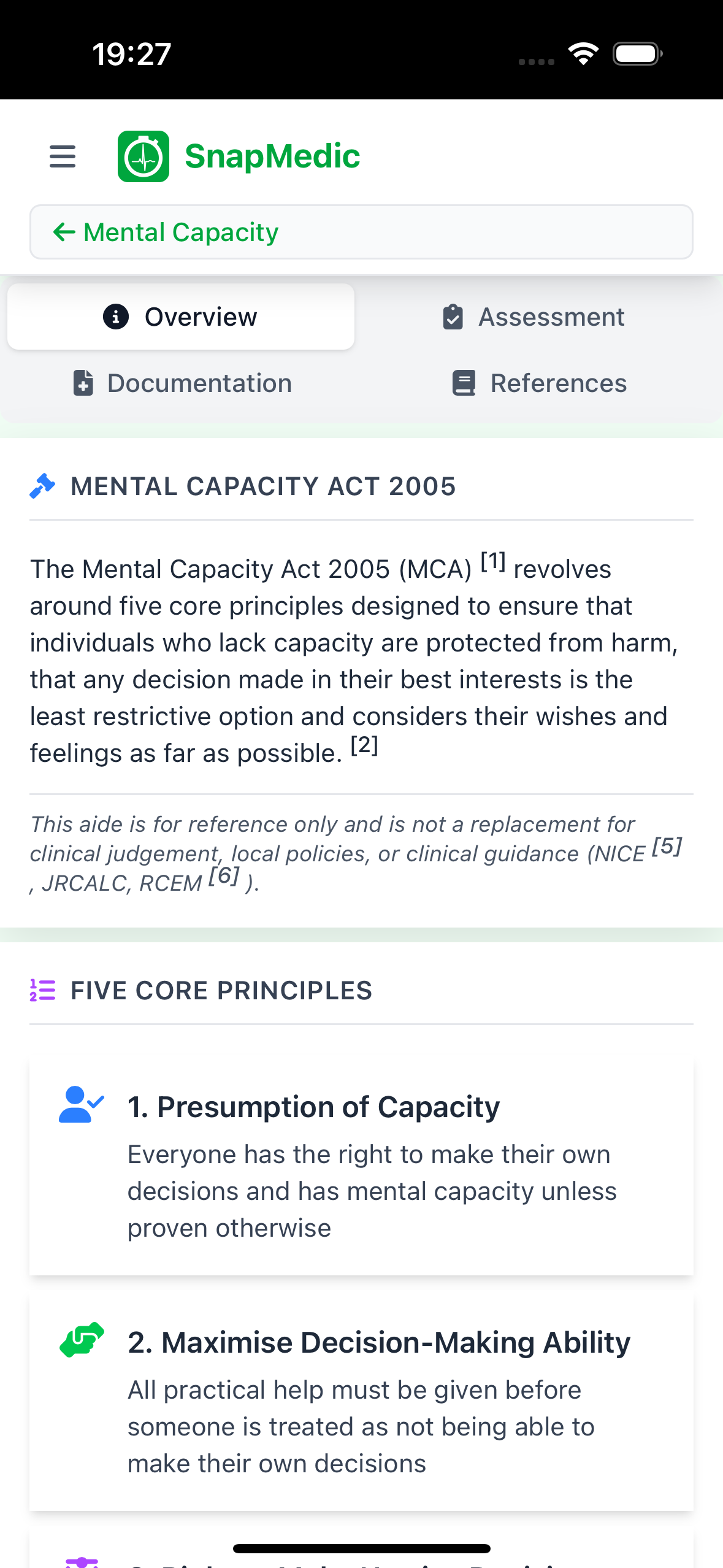 Mental Capacity Assessment Light Mode